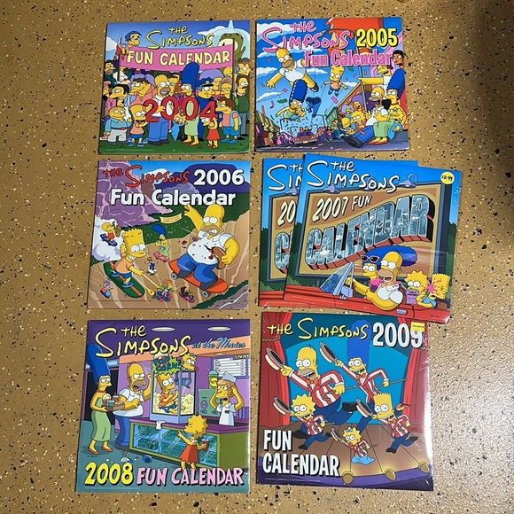 Brand New Simpsons Calendars from 2004 - 2009 - Picture 2 of 10